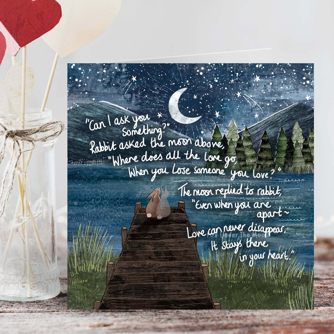 'Apart' - Greeting Card by Fox Under The Moon
