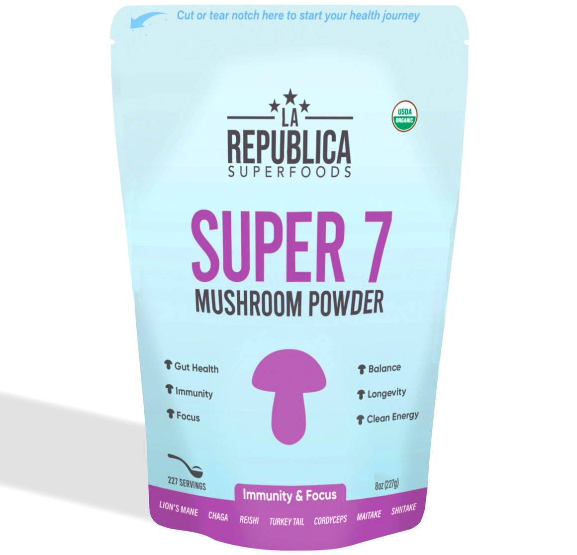 Super 7 Mushroom Extract Powder - La Republica