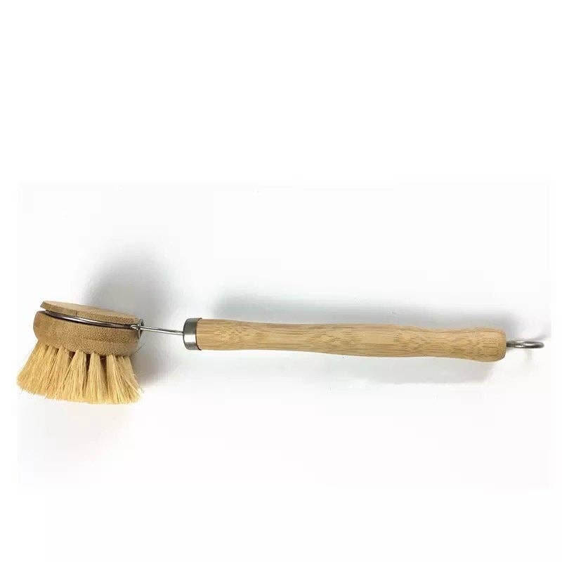 Bamboo Sisal Dish Brush - Smile Boutiques with a sustainable bamboo handle and plant-fibre bristles.