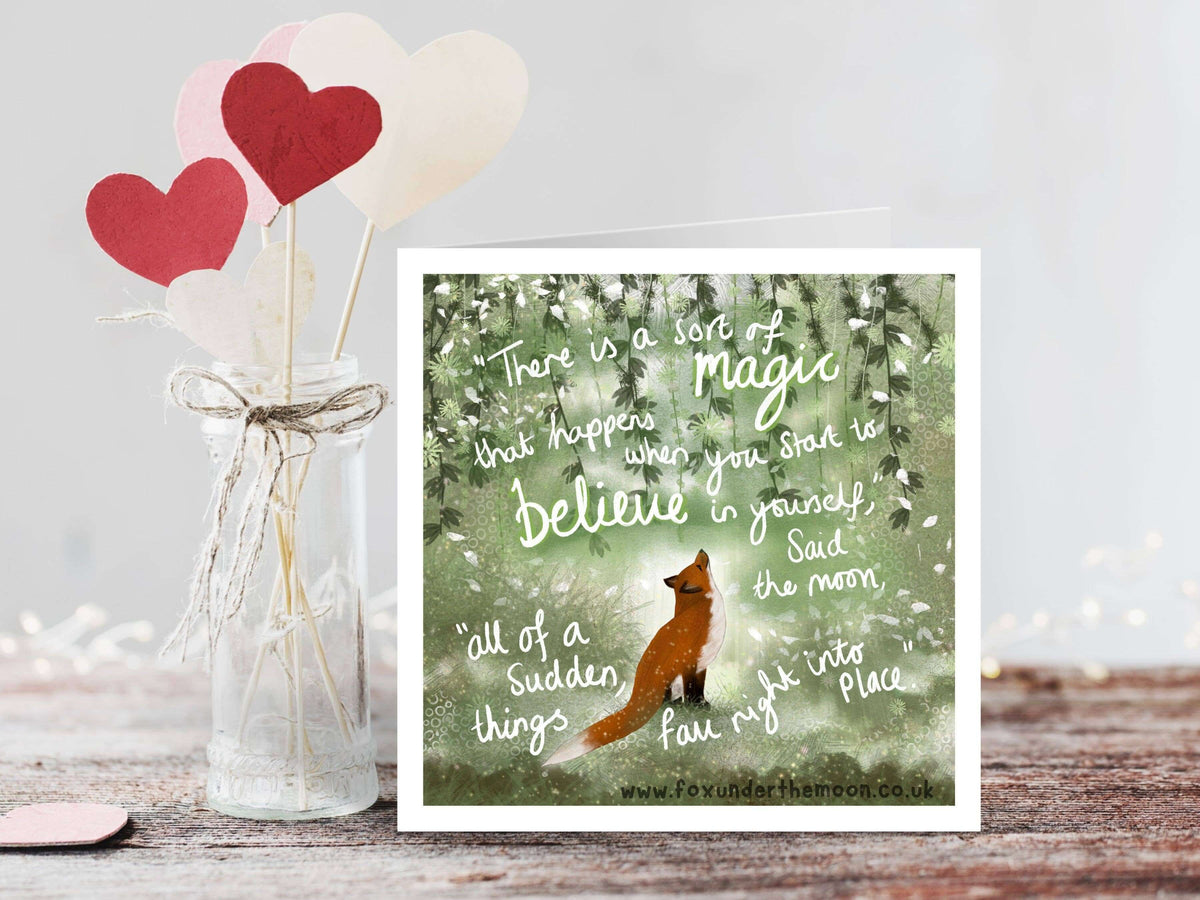 Congratulations & Encouragement Card by Fox Under featuring vibrant artwork and an empowering message for achievements.