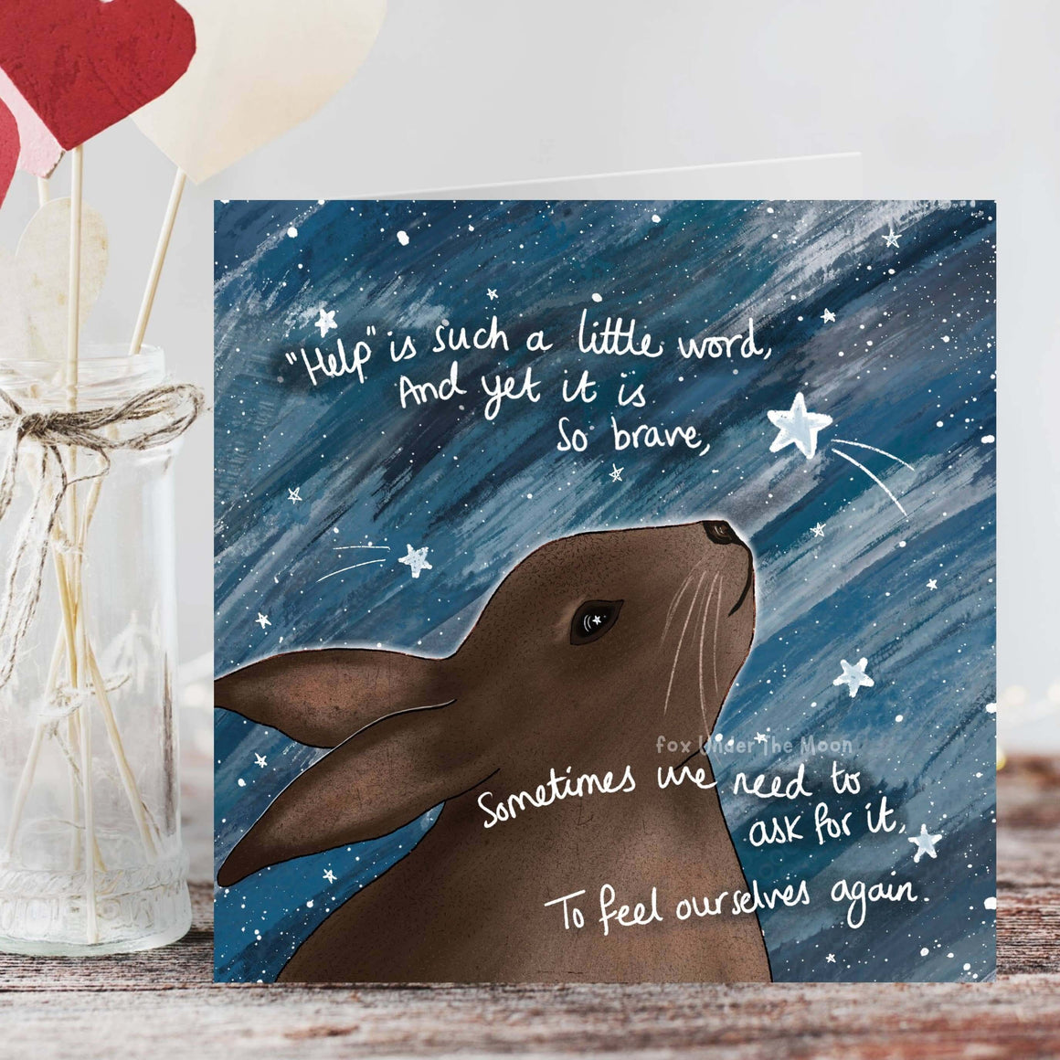 'Brave' - Greeting Card by Fox Under The Moon