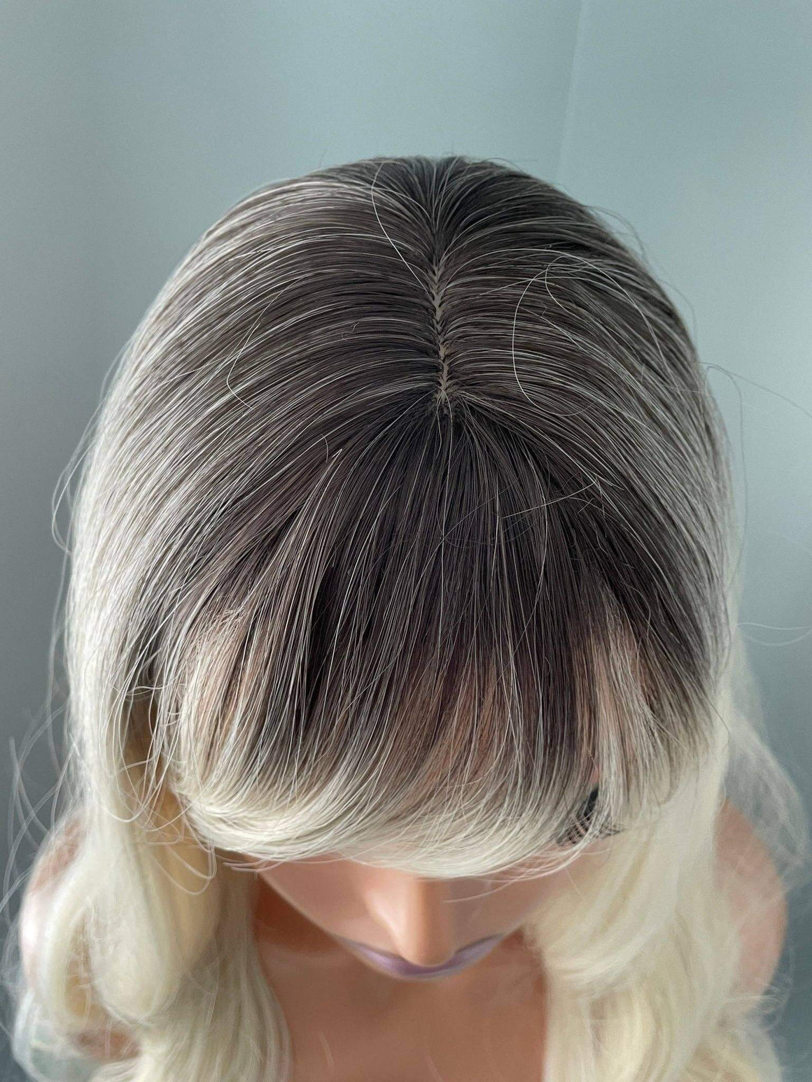 Camille Rooted Blonde Wig with Bangs