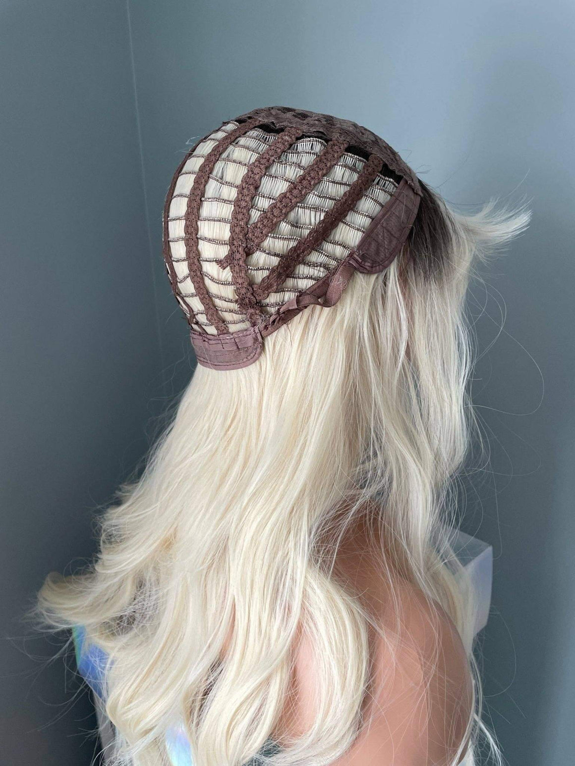 Camille Rooted Blonde Wig with Bangs