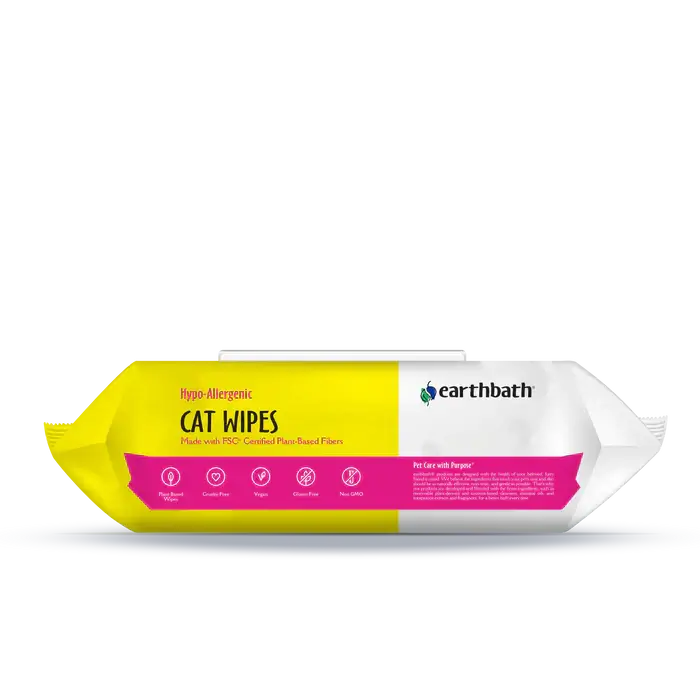 Cat Wipes - Earthbath Hypo-Allergenic 100 Pack
