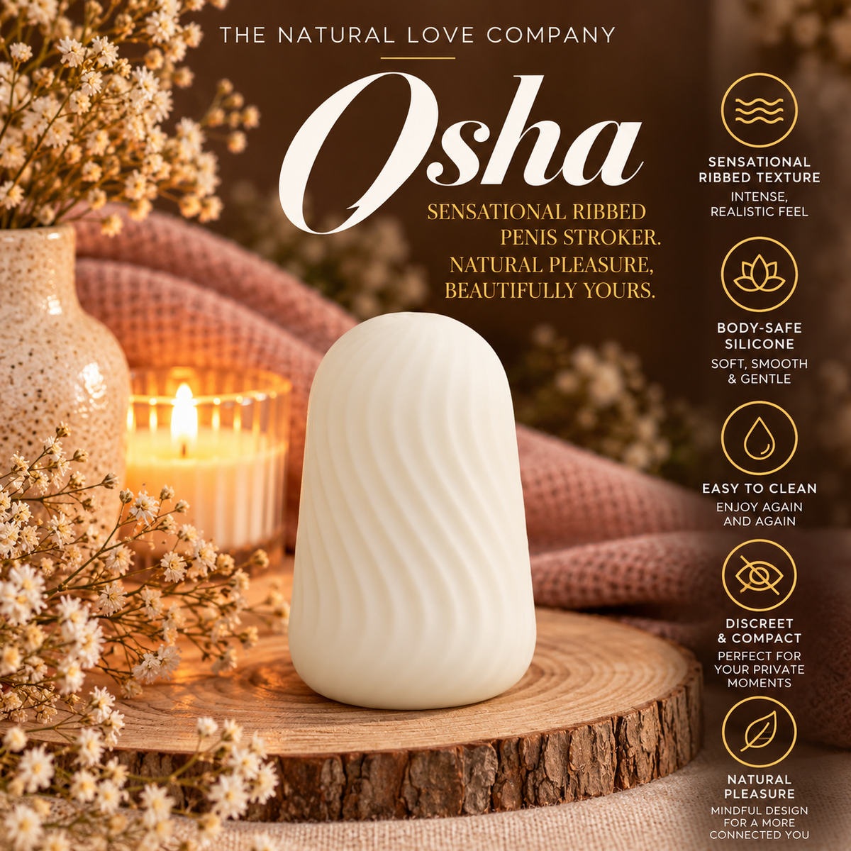 Osha | Sensational Ribbed Penis Stroker