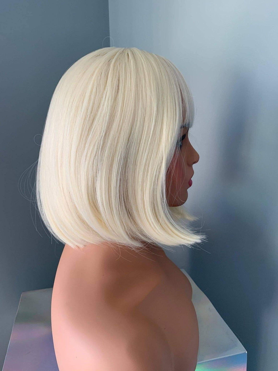 Claire Short Blonde Bob Wig with Bangs