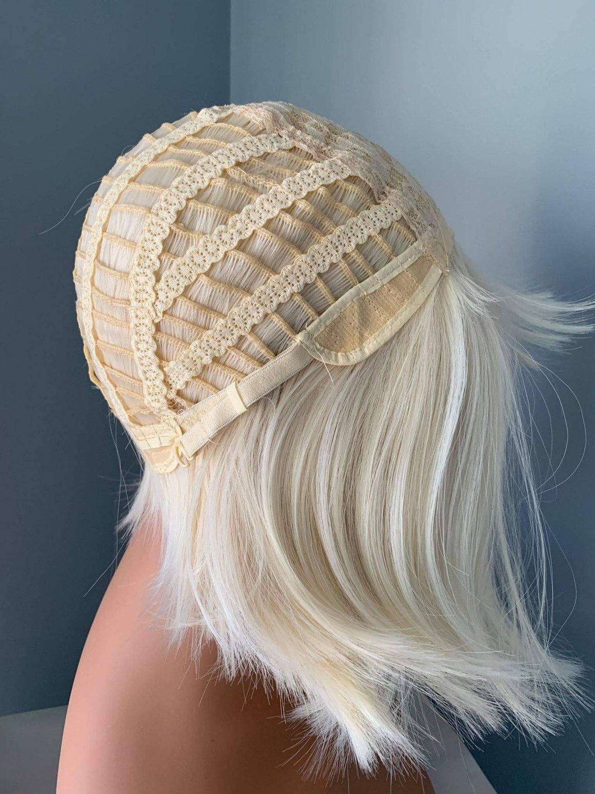 Claire Short Blonde Bob Wig with Bangs