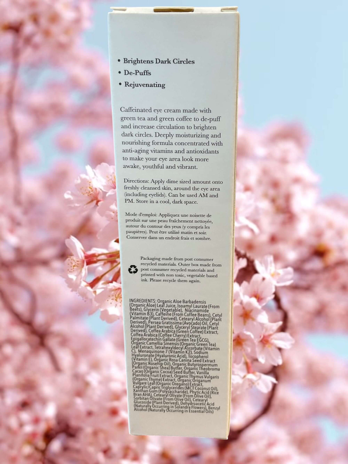 Coffee Bean Caffeine Brightening Eye Cream - 100% Pure
