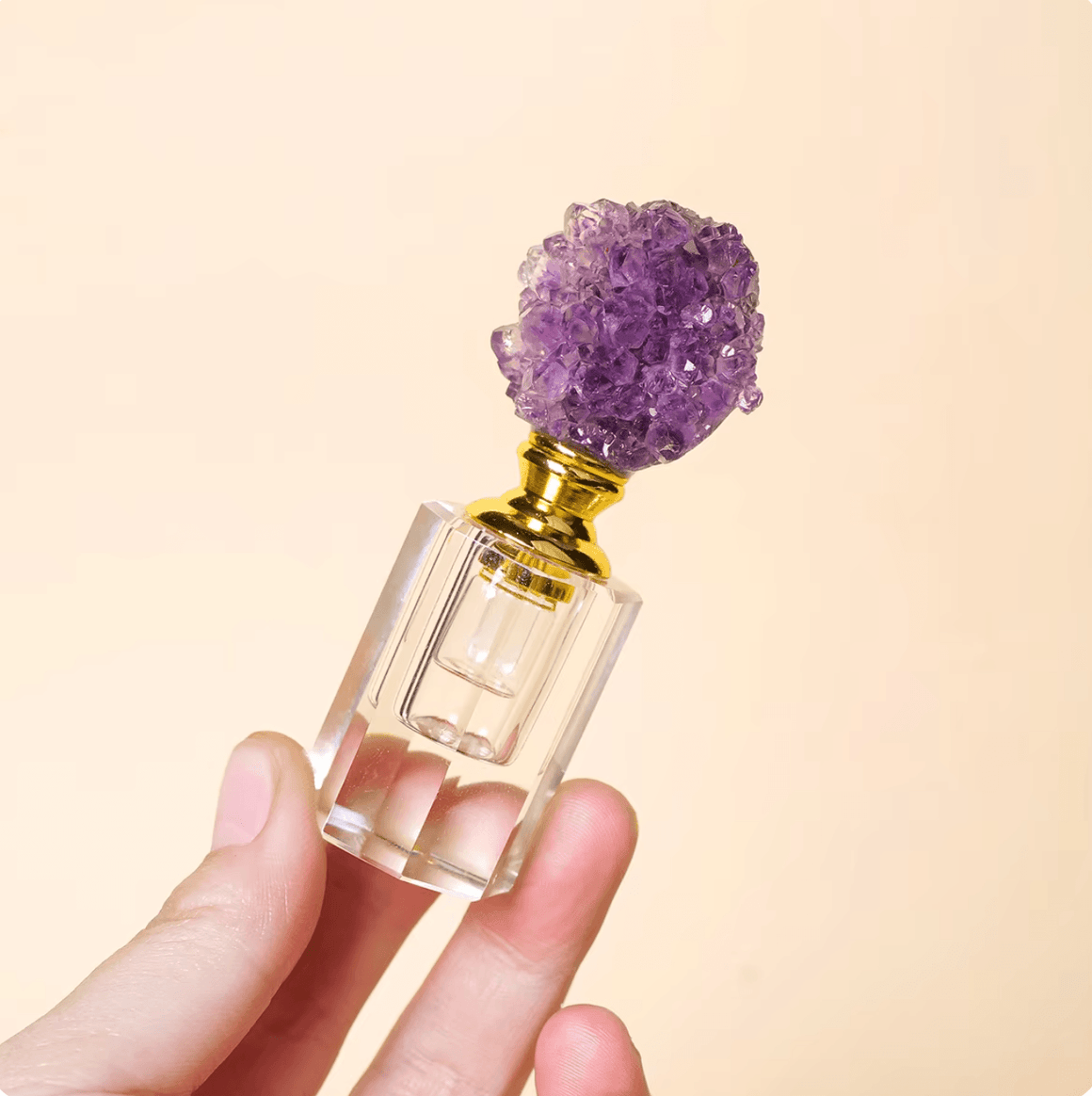 Crystal Gem Stone Essential Oil Bottle