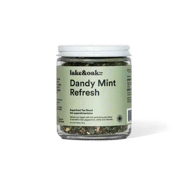 Dandy Mint Refresh – Superfood Tea Blend 50g | Lake & Oak Tea