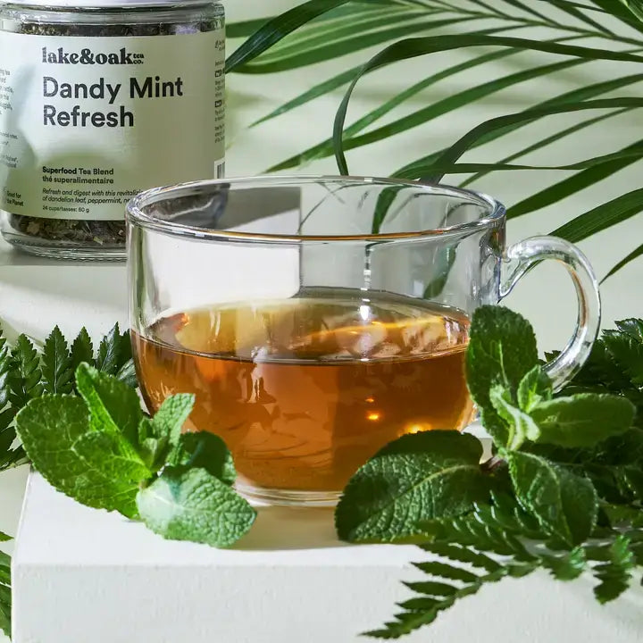 Dandy Mint Refresh – Superfood Tea Blend 50g | Lake & Oak Tea