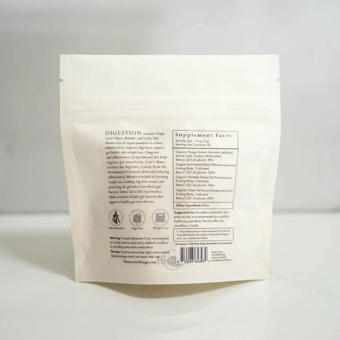Digestion Mushroom Powder For Gut Health