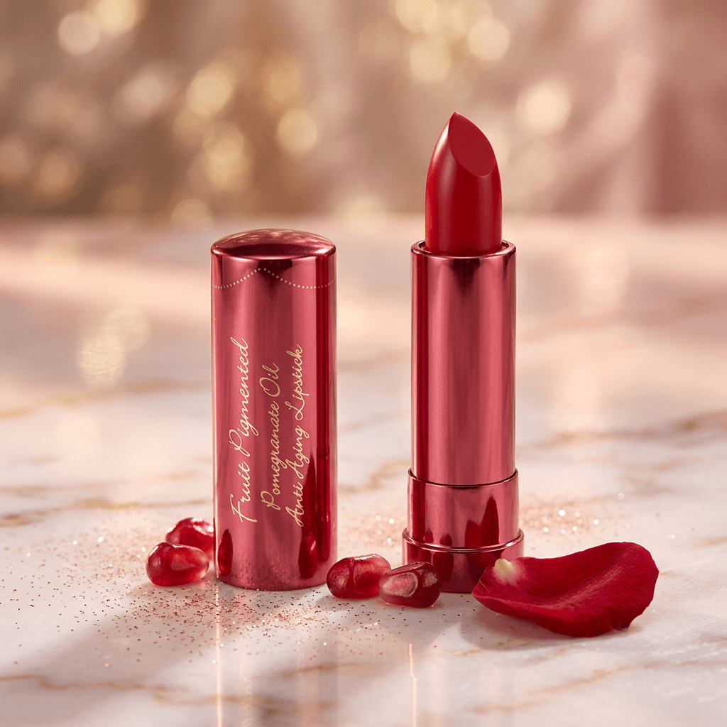 Poppy Pigmented® Pomegranate Oil Anti-Aging Lipstick - 100% Pure