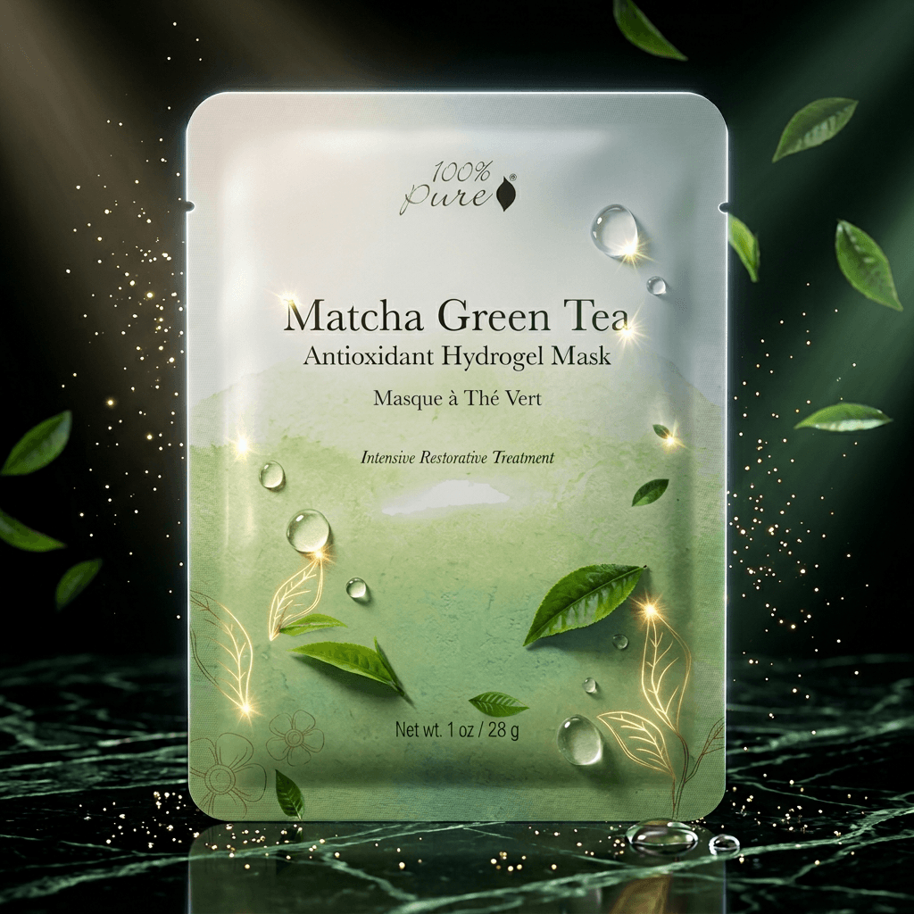 Matcha Green Tea Antioxidant Hydrogel Mask - 100% Pure