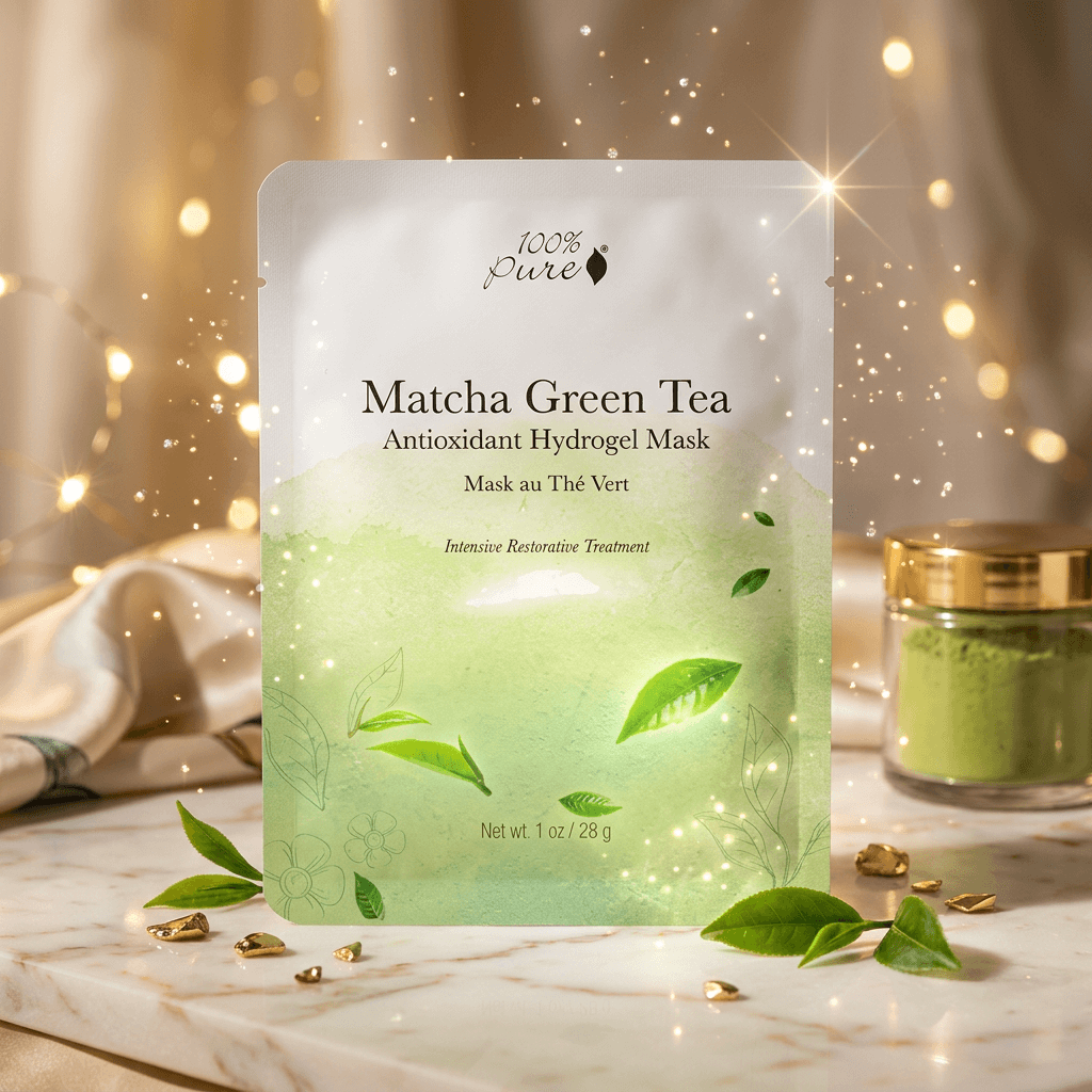 Matcha Green Tea Antioxidant Hydrogel Mask - 100% Pure