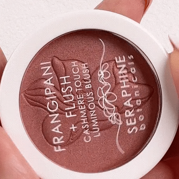 Frangipani + Flush - Cashmere Touch Luminous Blush 3g-Seraphine Botanicals-Live in the Light Naturally Ltd