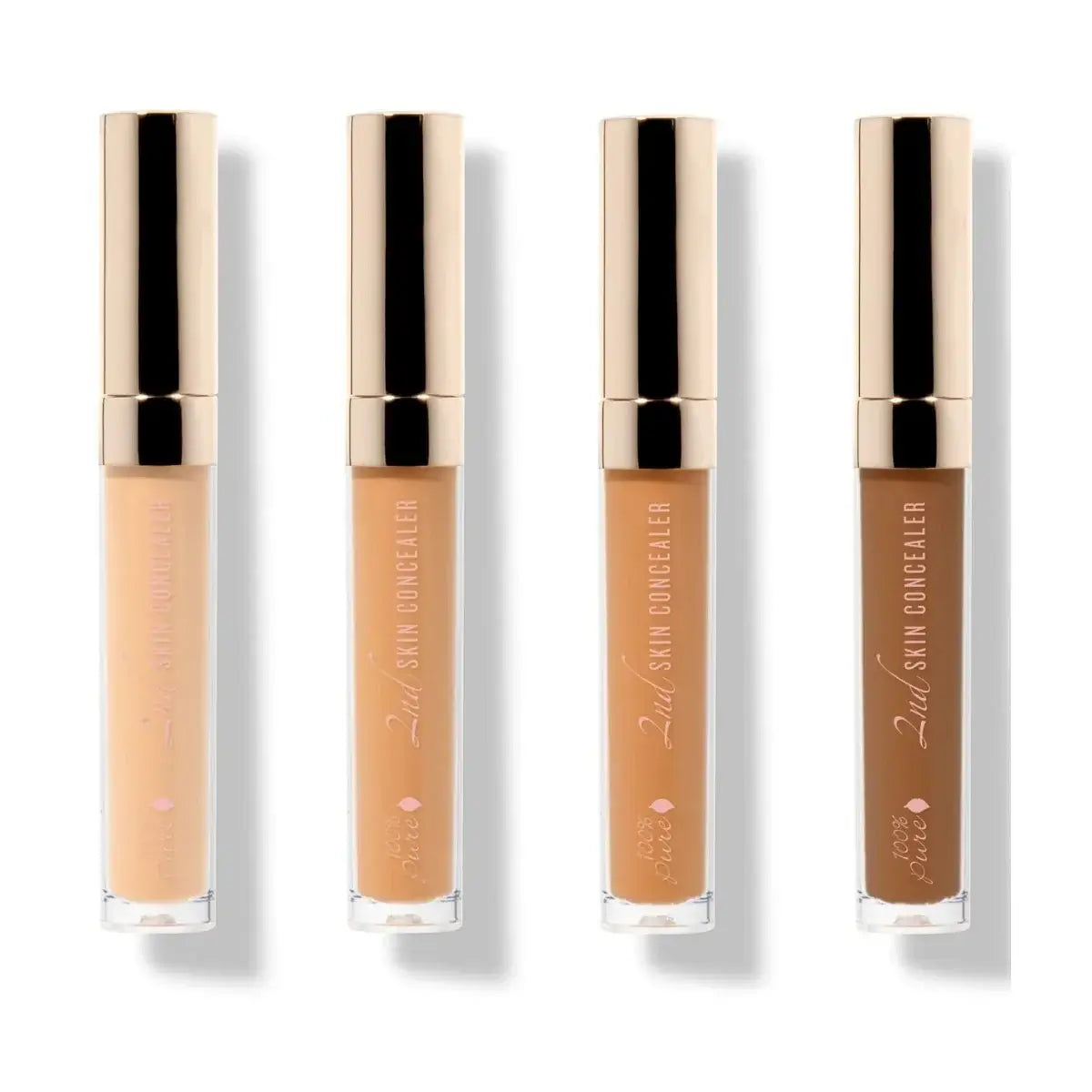 Fruit Pigmented® 2nd Skin Concealer for natural finish in four shades, showcasing creamy, buildable coverage.