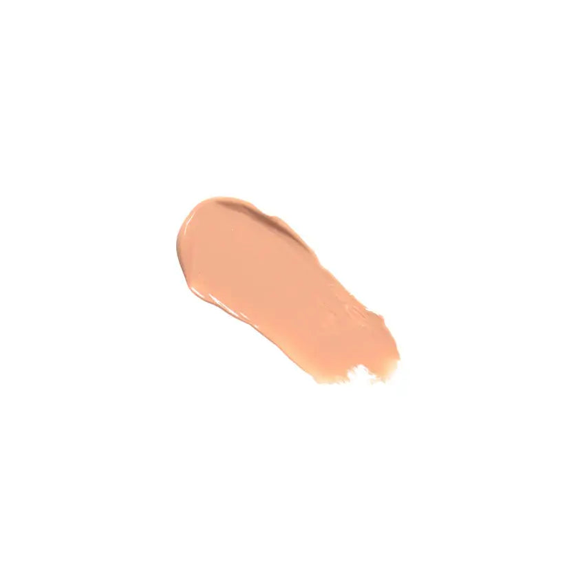 Beige makeup swatch on a white background