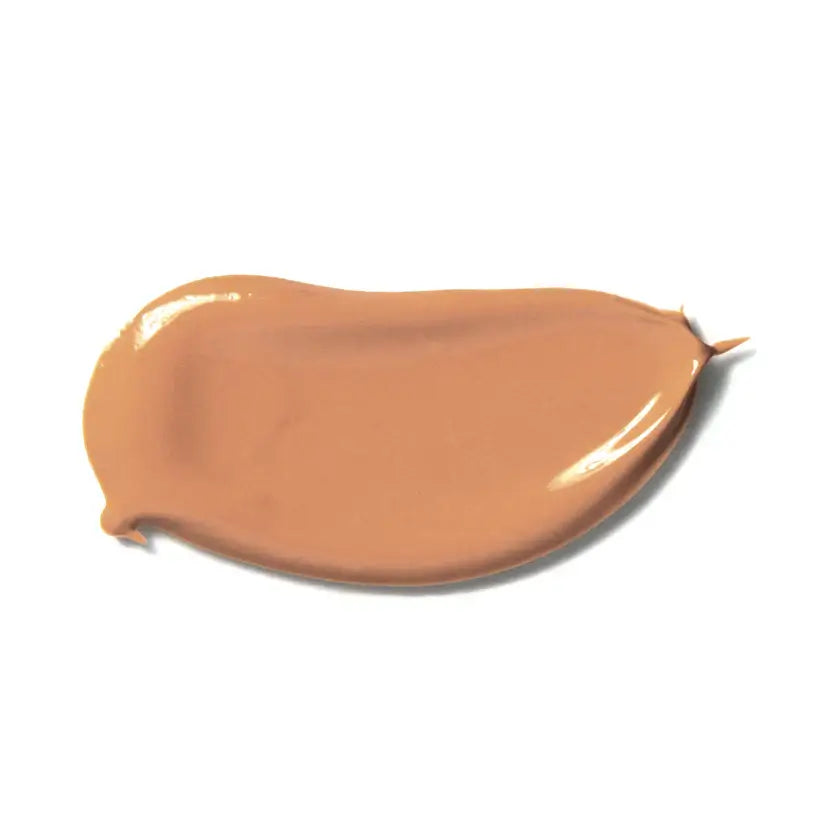 Brown makeup swatch on a white background