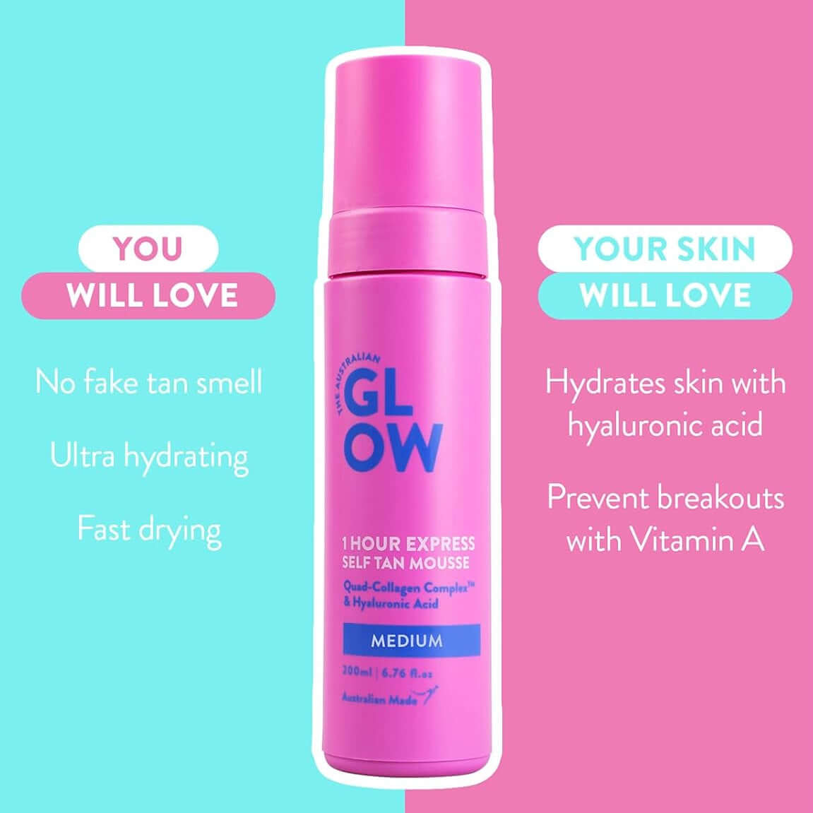GLOW EXPRESS MOUSSE - MEDIUM