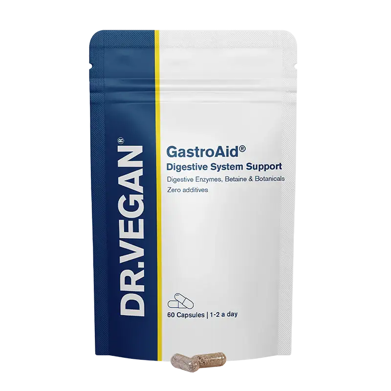 GastroAid® – Digestive Support with Enzymes Dr Vegan - 60 Capsules