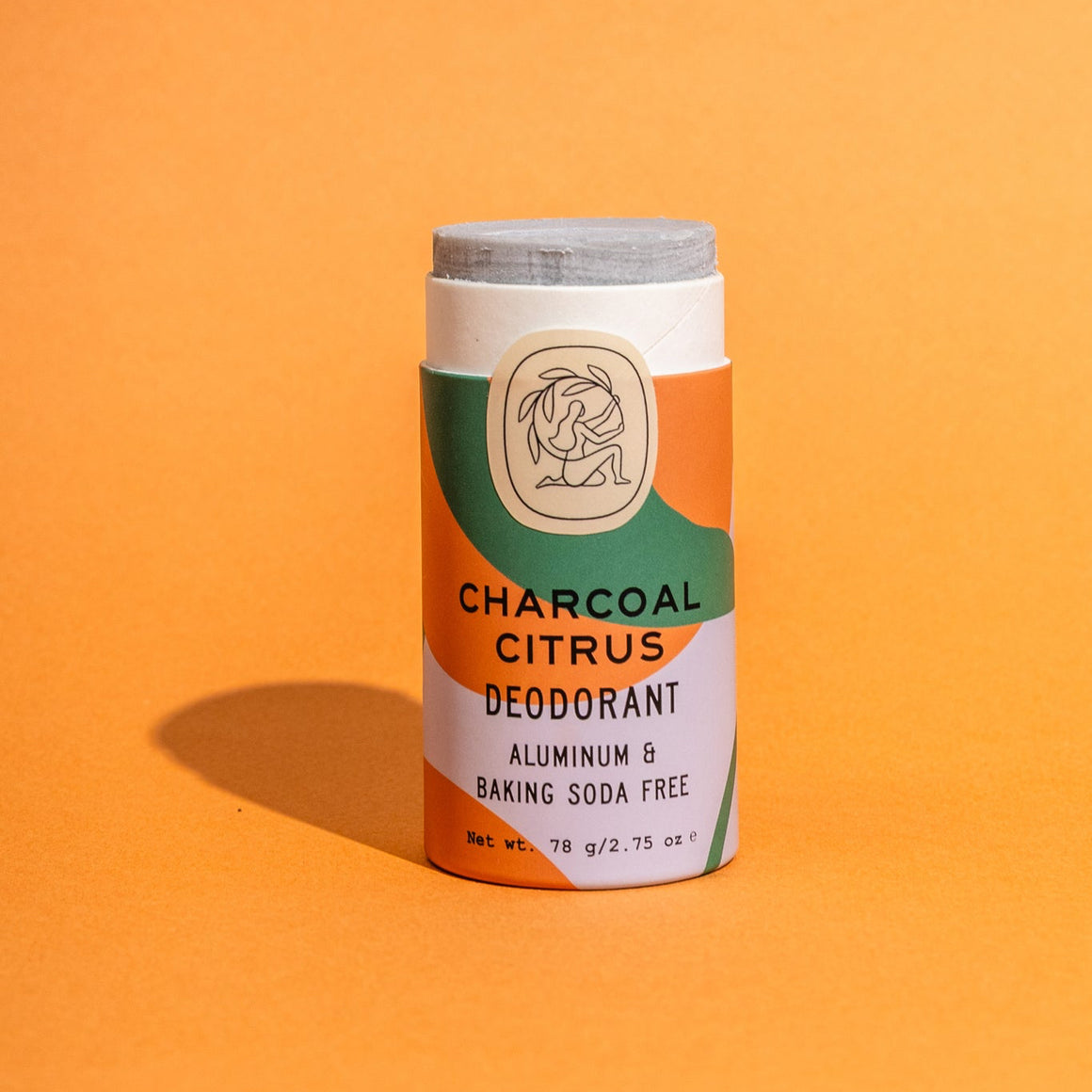 Charcoal Citrus Deodorant Plastic-Free Tube