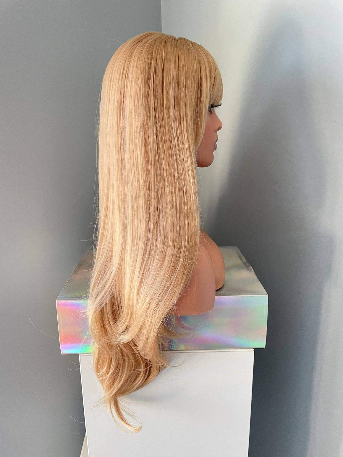 Grace Long Golden Blonde Wig with Bangs