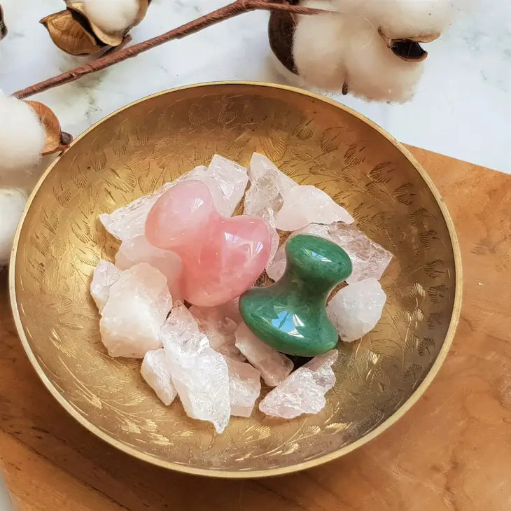 Gua Sha Anti-Puff Mushroom - Green Aventurine