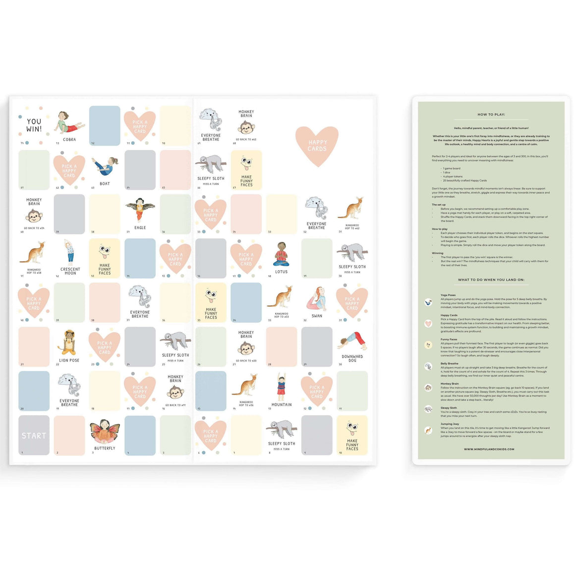 Happy Hearts Board Game - Mindful and Co Kids