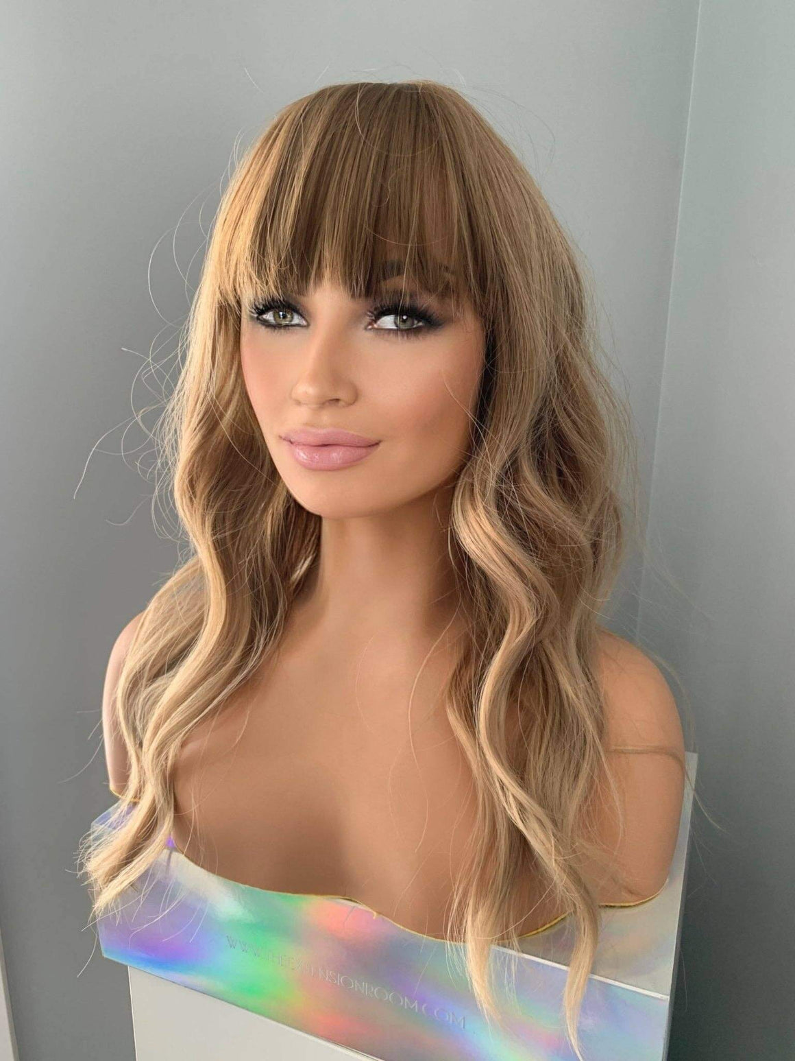 Harper Light Brown Wig with Bangs