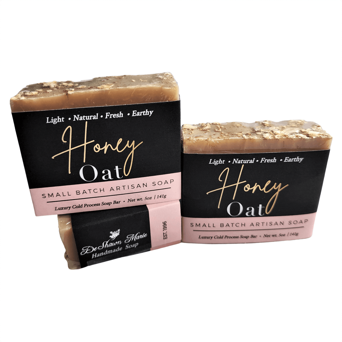 Honey Oat Soap Bar - Soap Boutique displaying artisan, natural soap bars with light and earthy design.