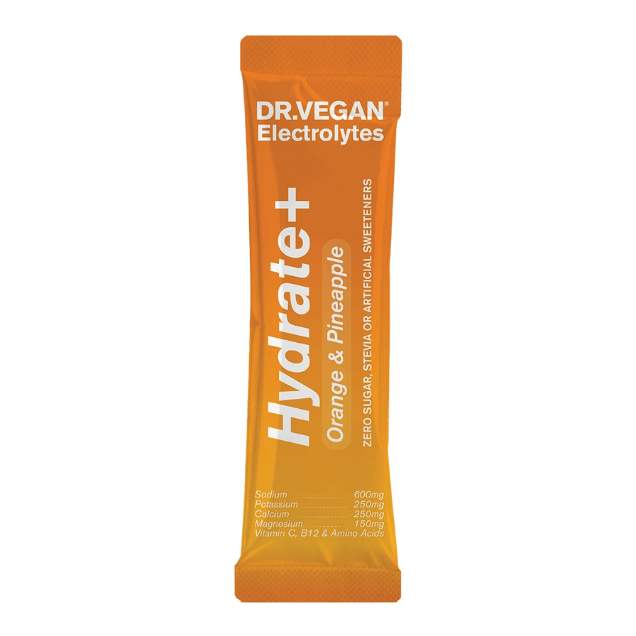Hydrate+ Electrolyte Drink Mix – Orange & Pineapple, 15 Sachets