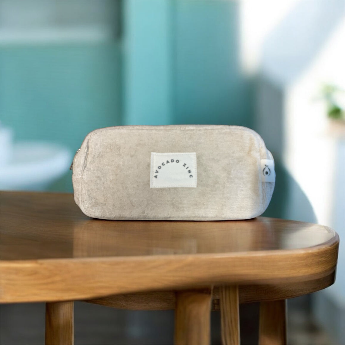 Terry Towelling Pouch - Avocado Zinc