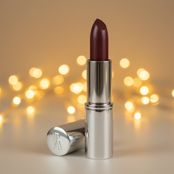Lipstick with a blurred background of lights