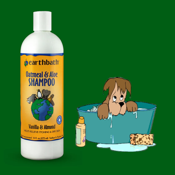 Dog Shampoo Earthbath Oatmeal & Aloe - Vanilla & Almond Itch Relief