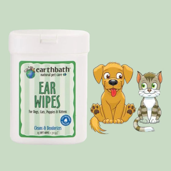 Dog Ear Wipes Earthbath - 25's