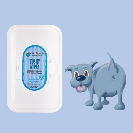 Tushy Wipes for Dogs - Earthbath - 72's Clearance