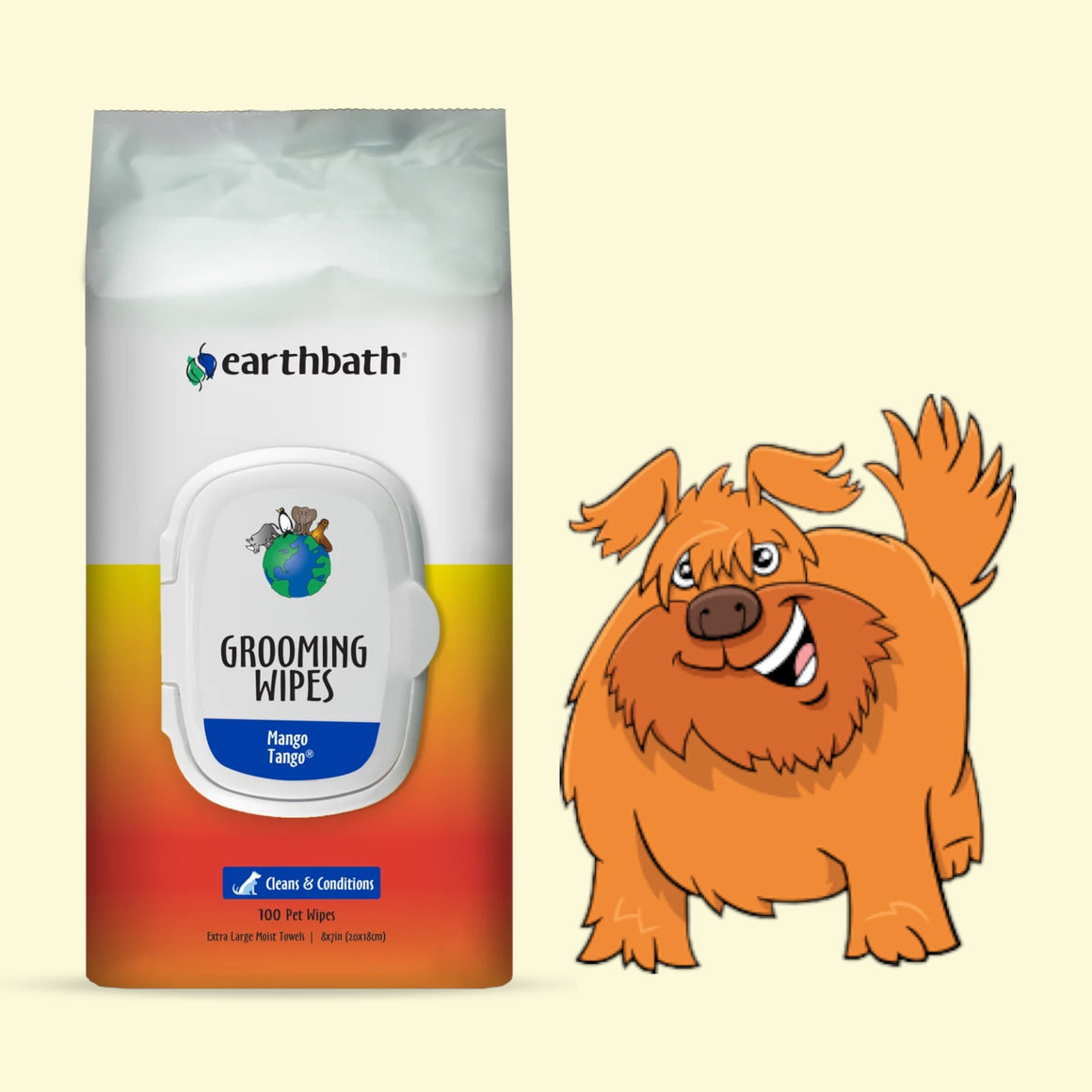 Dog Wipes Earthbath - pour Tushy - 72&#39;s
