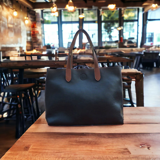 Mariah Medium Convertible Tote - Black-Live in the Light Naturally Ltd