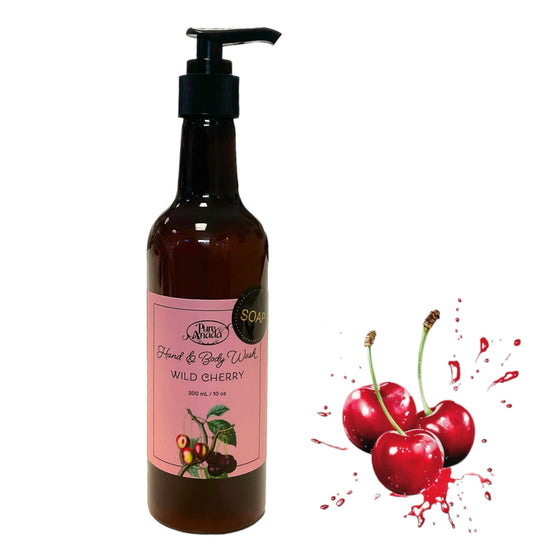 Wild Cherry Natural Hand & Body Wash 300ml - Pure Anada