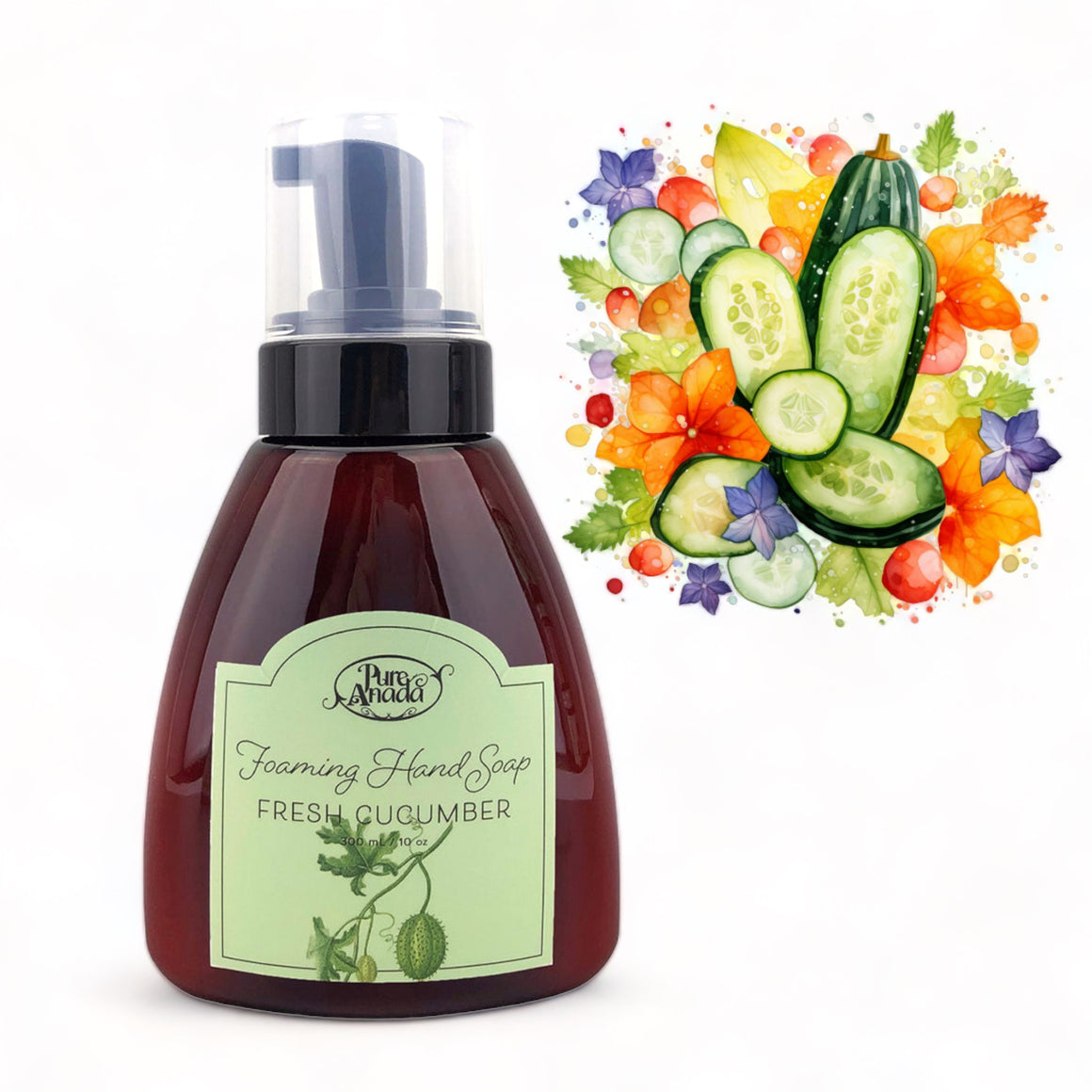 Fresh Cucumber Natural Foaming Hand Soap - Pure Anada 300ml