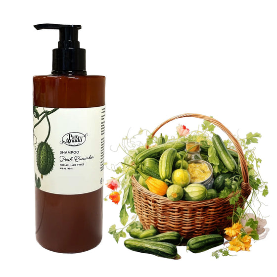 Fresh Cucumber Natural Shampoo - Pure Anada 475ml CLEARANCE