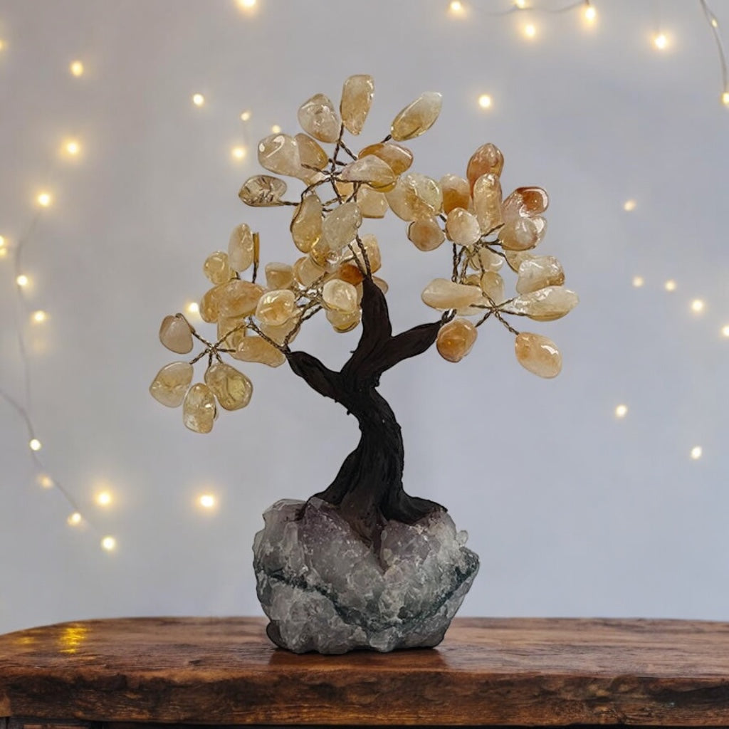 Citrine Gemstone Tree 7" - Handmade by Brazil Gems