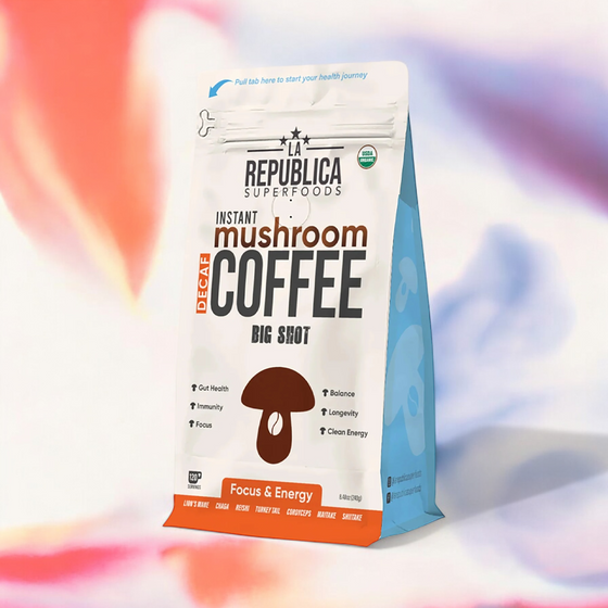 Big Shot instant Decaf 7 mushroom coffee 240g - La Republica-Live in the Light Naturally Ltd