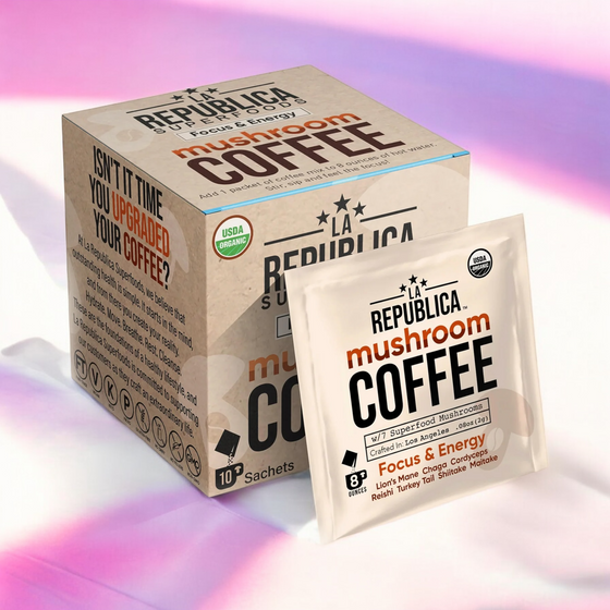 Instant 7 Mushroom Coffee Single Serving (10 pack) - La Republica-Live in the Light Naturally Ltd