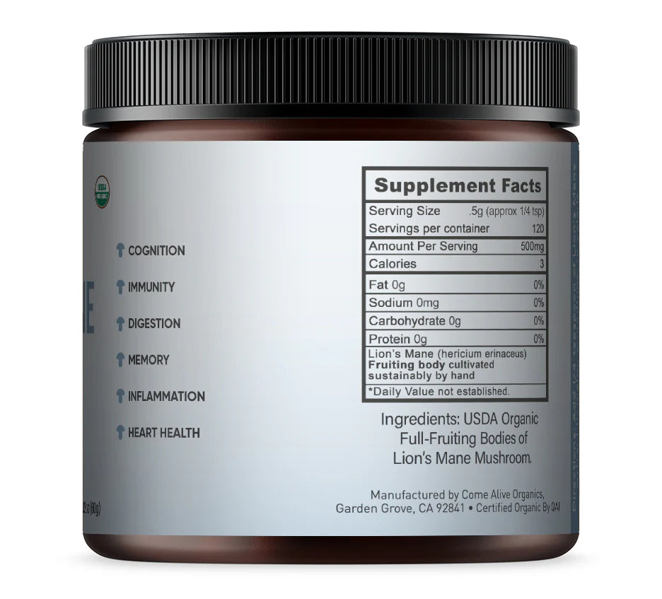 Focus+ Lion's Mane Mushroom Powder - La Republica