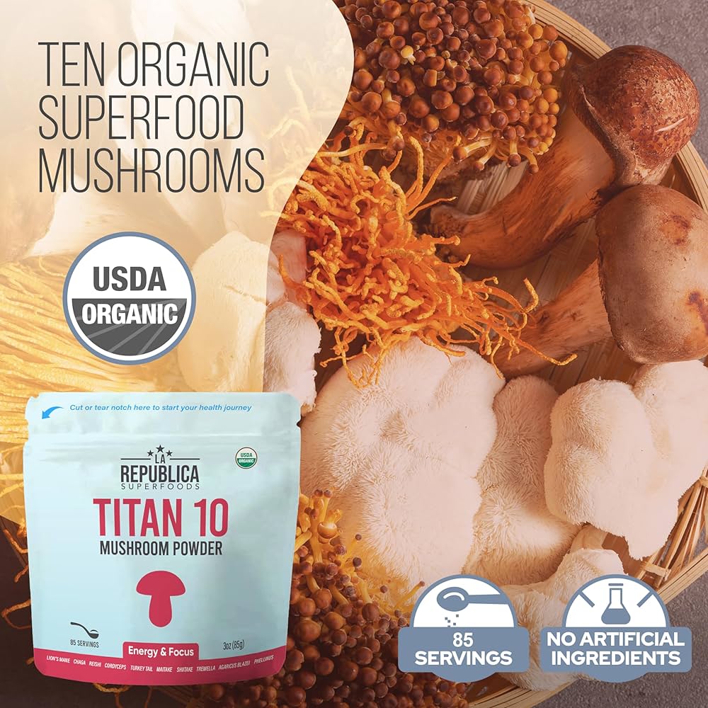 Titan 10 Mushroom Extract Powder 85g *Limited Edition* - La Republica