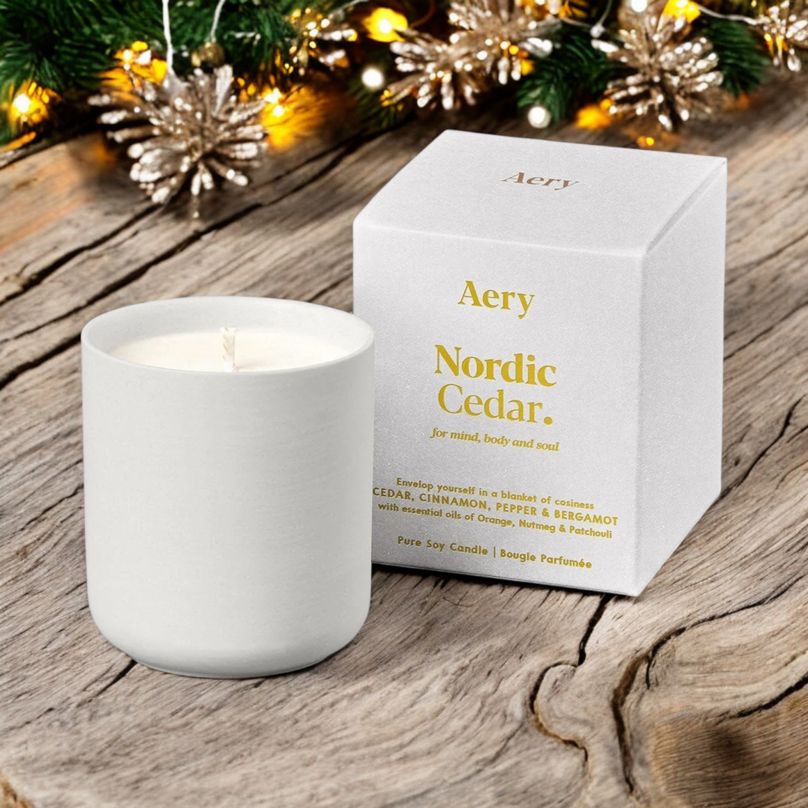 Nordic Cedar Votive Candle - Aery Living