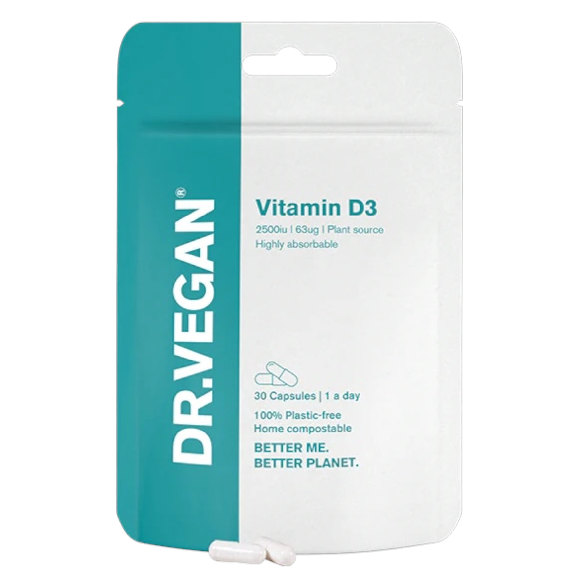 Dr Vegan Vitamin D3 2500IU (63ug) - 30 capsules