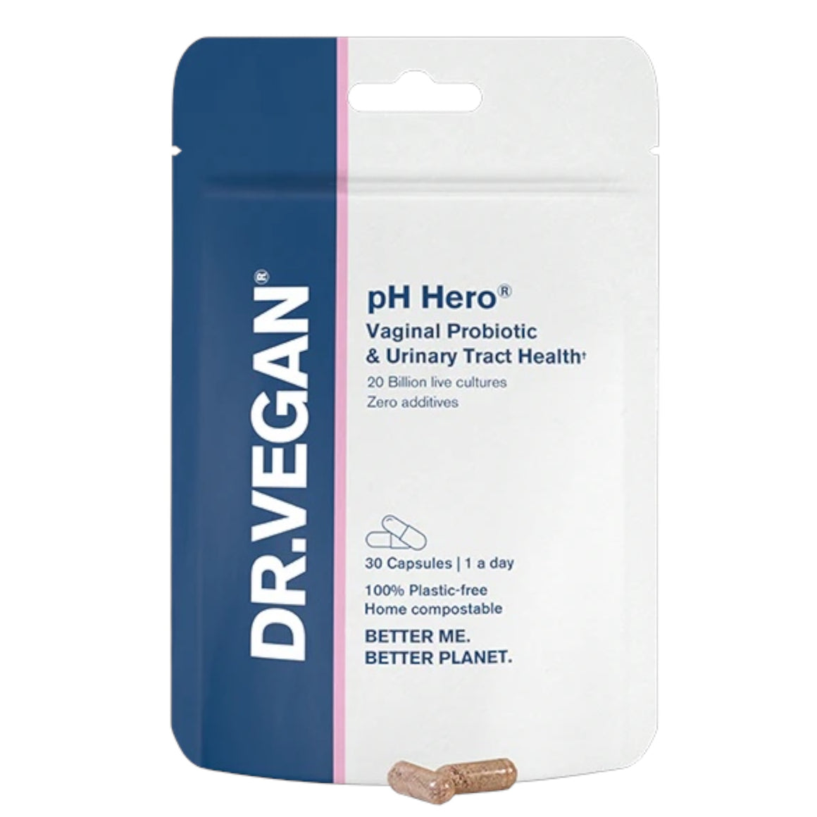 Dr Vegan pH Hero® Vaginal Probiotic & UTI support - 30 capsules